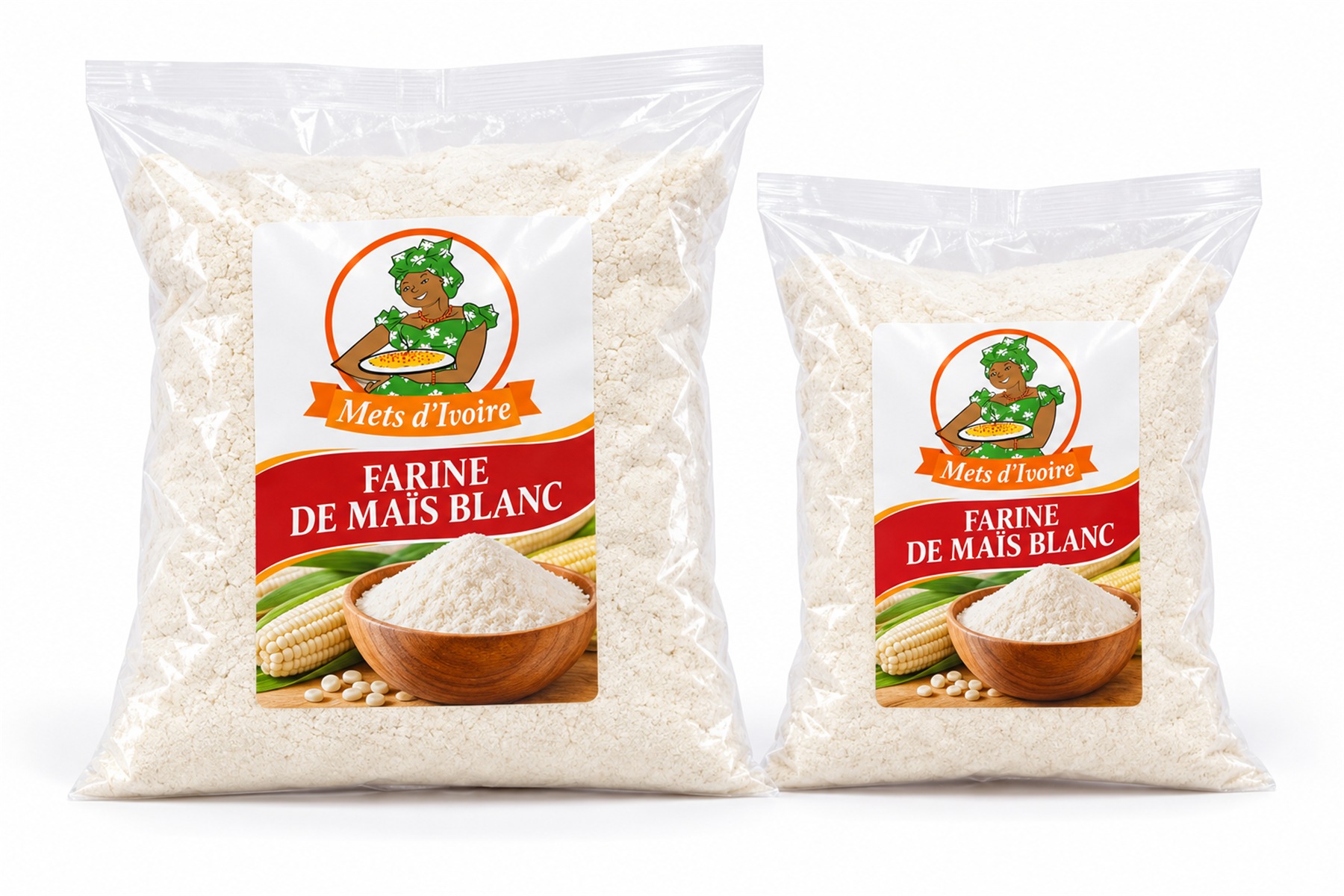 Farine de maïs blanc